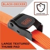 image:imageBLACKDECKER 6Piece LightDuty Cambuckle TieDown and Bungee Strap Kit  1  10 LightDuty CamBuckle Straps 900 lb Break Strength 24 Flat Bungee Straps Kit for Securing Lightweight Cargo
