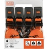 image:imageBLACKDECKER 6Piece LightDuty Ratchet TieDown and Bungee Strap Kit  1 x 12 LightDuty Ratchet Straps 1500 lbs Break Strength 48 Flat Bungee Straps Kit for Securing Lightweight Cargo