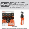 image:imageBLACKDECKER 6Piece LightDuty Ratchet TieDown and Bungee Strap Kit  1 x 12 LightDuty Ratchet Straps 1500 lbs Break Strength 48 Flat Bungee Straps Kit for Securing Lightweight Cargo