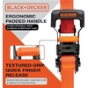 image:imageBLACKDECKER 8Piece LightDuty Ratchet TieDown and Bungee Strap Kit  110 MidDuty Ratchet Straps 2500 lbs Break Strength 48 Flat Bungee Straps Kit for Securing Light to MidWeight Cargo