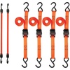 image:imageBLACKDECKER 6Piece LightDuty Cambuckle TieDown and Bungee Strap Kit  1  10 LightDuty CamBuckle Straps 900 lb Break Strength 24 Flat Bungee Straps Kit for Securing Lightweight Cargo