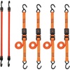 image:imageBLACKDECKER 6Piece LightDuty Ratchet TieDown and Bungee Strap Kit  1 x 12 LightDuty Ratchet Straps 1500 lbs Break Strength 48 Flat Bungee Straps Kit for Securing Lightweight Cargo