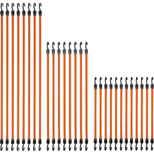 image:imageBLACKDECKER 48 Flat Bungee Straps 32Pack  Non Scratch SteelCore Hooks amp Textured Grip Pad Easily Stretch and Secure LightDuty Gear Trunk Cargo and Everyday Hauls24  36  48 inch