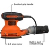 image:imageBLACKDECKER Orbital Sander 5 Inch 20 Amp 12000 OPM Corded 1 Sandpaper Sheet and Dust Bag Included BDERO100Sander Only